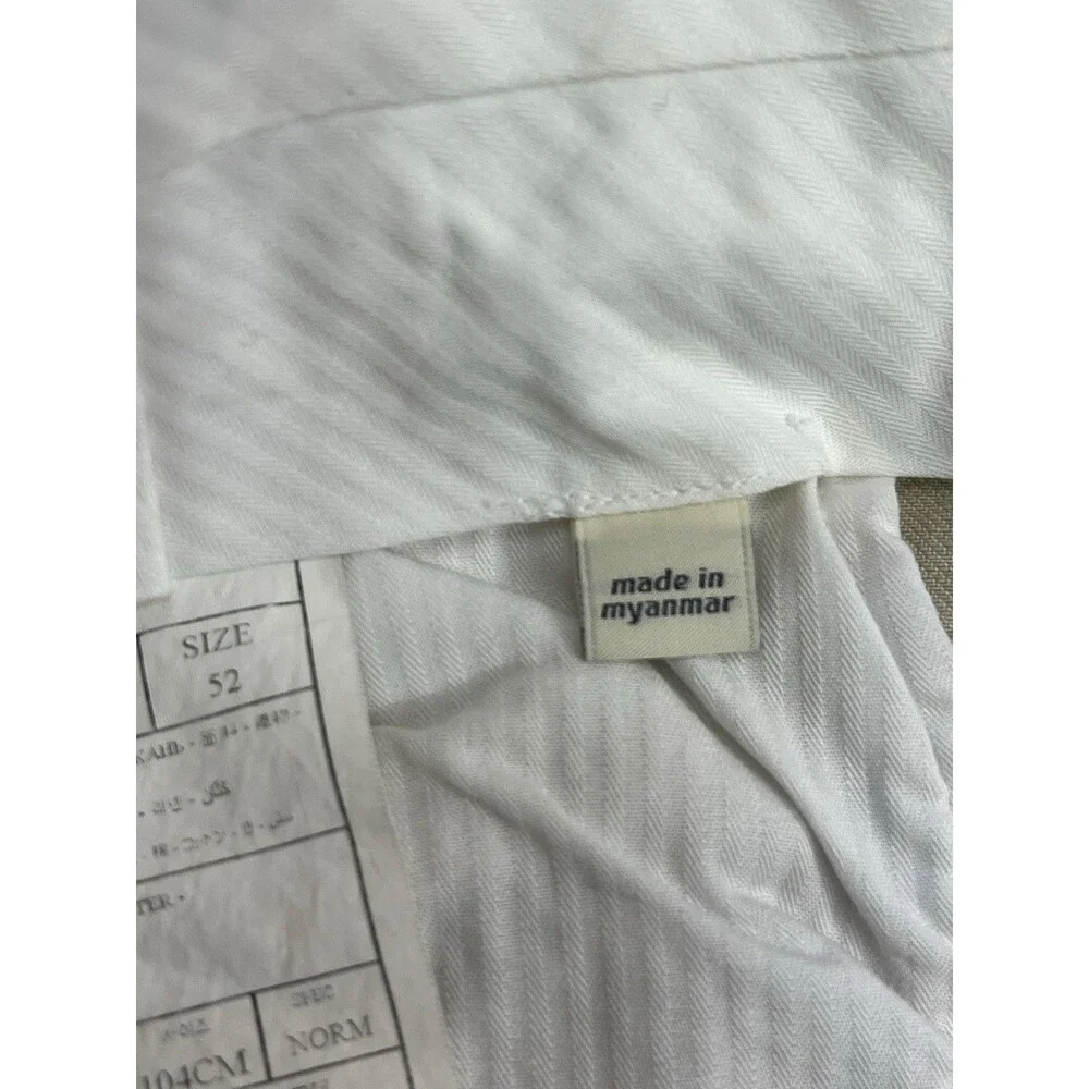 Suitsupply Brentwood Men’s Linen Trousers Classic Pants Size 50